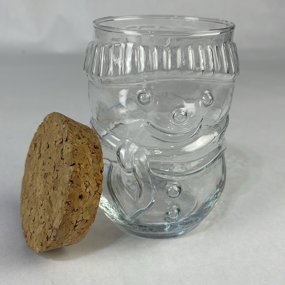 Vintage Glass Snowman Candy/Treat Jar with Cork Lid - Picture 10 of 14